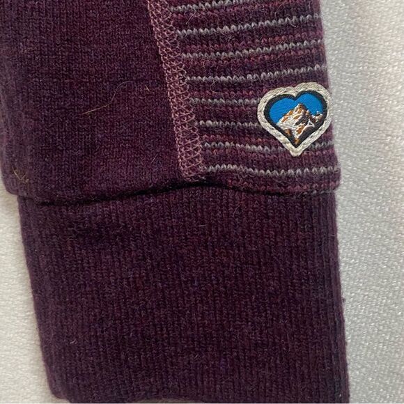 Kuhl Chanti Fleece 1/4 Zip Long Sleeve Wool Blend Pullover Wine Color Size XL - Picture 7 of 12